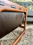 Aksel Kjersgaard Magazine Holder Newspaper Rack Vintage Mid Century Modern Danish Design Teak Double Storage