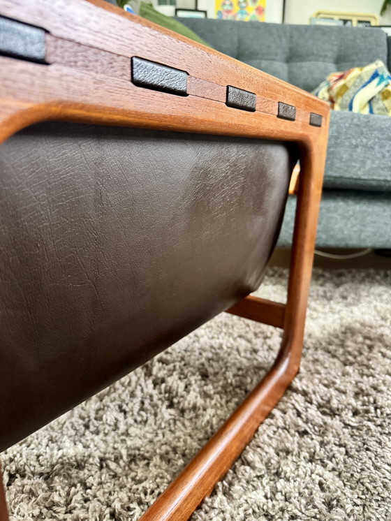 Image 1 of Aksel Kjersgaard portariviste portagiornali vintage della metà del secolo moderno design danese in teak doppio contenitore