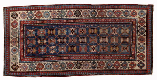 Alfombra antigua caucásica Talish hecha a mano, 131 cm x 271 cm (4,3' x 8,9'), década de 1880 - 1B514