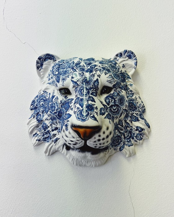 Image 1 of Máscara de pared de cerámica - Azul Delft