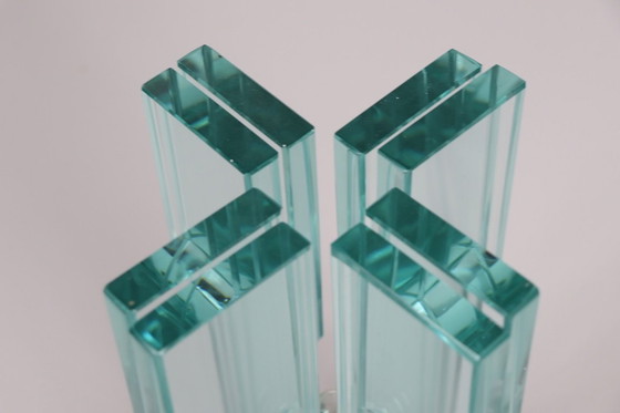 Image 1 of Set van 2 tafellampen/glasobjecten van Giorgio Reggiori voor Gallotti & Radice, jaren 1960, Italië