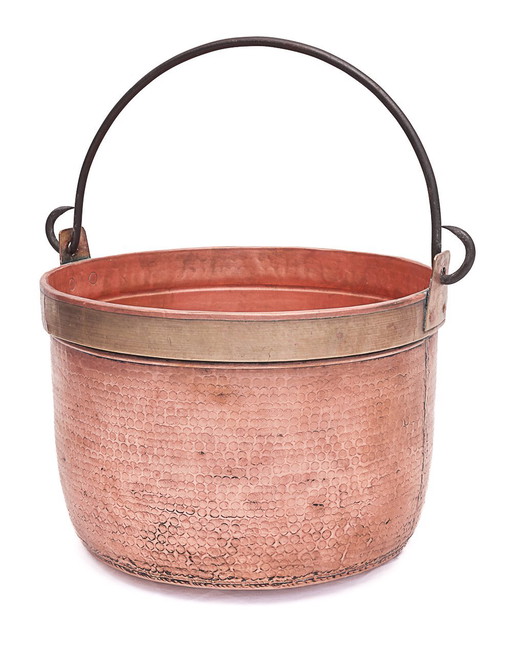 Very large DURO pot holder or old cauldron with handle