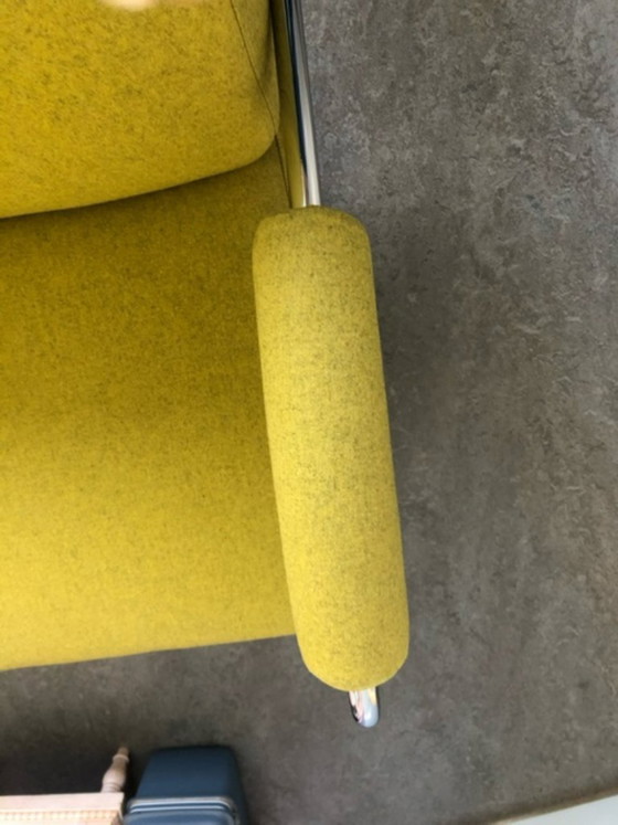 Rare Dyker 20 design sofa in excellent condition, Dutch Seating Company, 2 seaters, Metal, Textile, Yellow (photo 8 of 10)