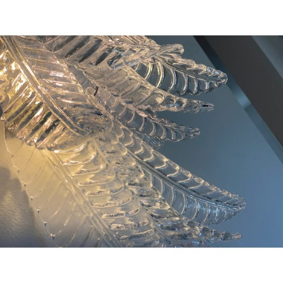 Image 1 of Transparante "Felci" Murano glazen wandlampen – een paar