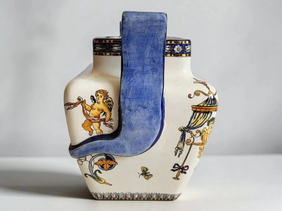 Jardinera de loza Gien del siglo XIX – Macetas, Porcelain (photo 2 of 11)