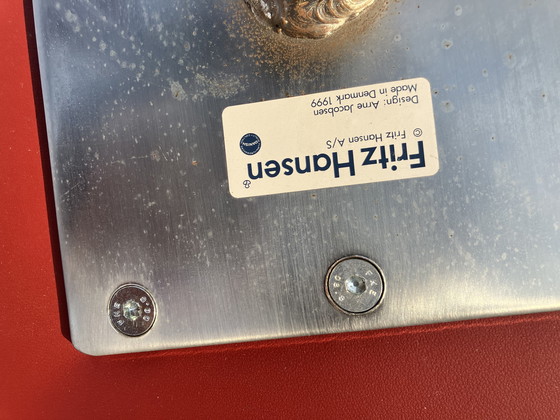 Image 1 of Silla Fritz Hansen Swan en cuero rojo indio, ¡¡¡NUEVA!!!