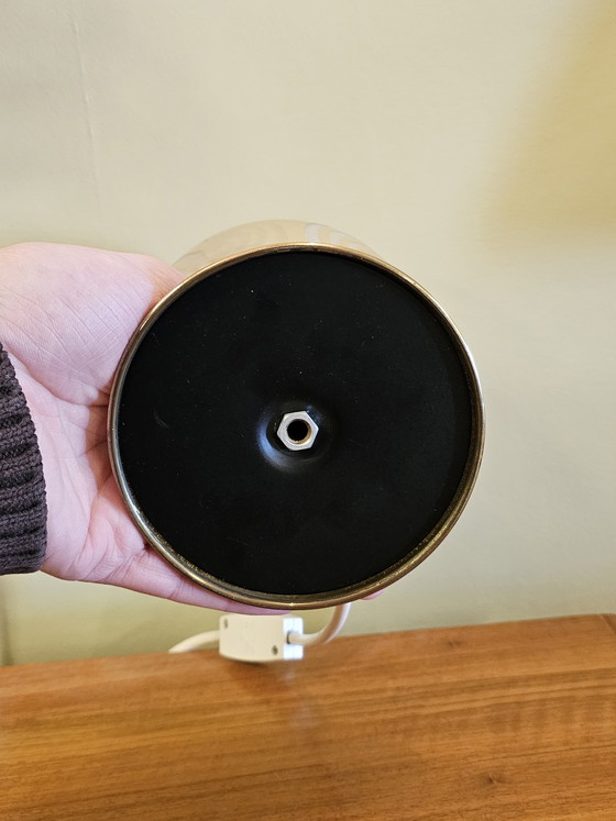 Image 1 of Vintage Brass Glass Globe Table Lamp Desk Lamp