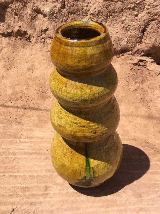 Image 1 of Poterie De Tamegroute En Terre Cuite Émaillée 