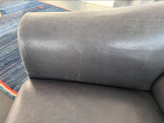 Image 1 of 2x De Sede DS-47 3-seater sofa, leather anthracite | Designer sofa, Swiss quality | DeSede DS47 couch