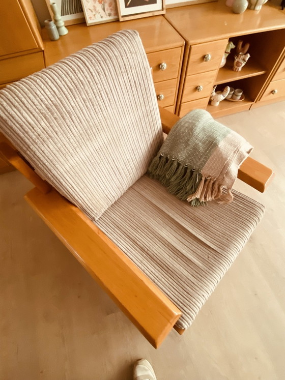 Vintage design furniture - original 70s armchair, Wood, Brown (photo 3 of 5)