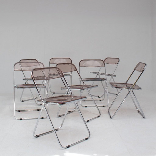 Ensemble de 8 chaises Plia par Giancarlo Piretti
