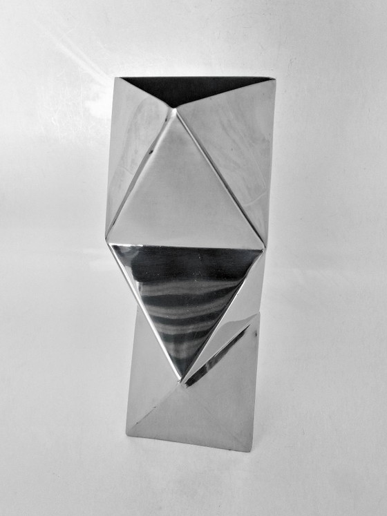 Chrome Metal Vase (photo 7 of 11)
