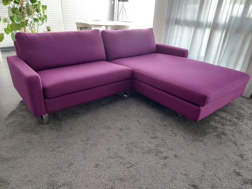 Design Sofa Cor Conseta With Chaise Longue – 3 5 zitsbanken, Chrome, Textile (photo 2 of 9)