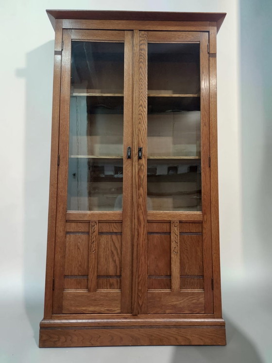 Image 1 of Vitrina/librería antigua para porcelana, Escuela de Ámsterdam.