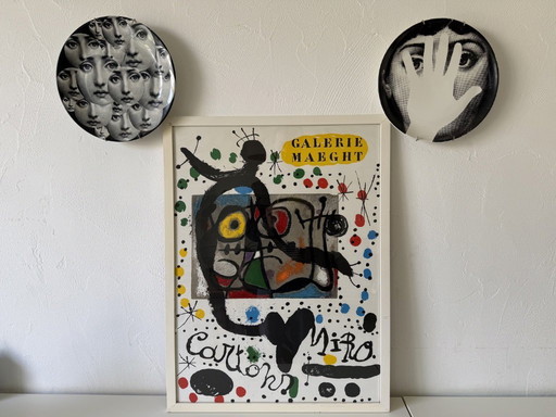 Poster della mostra di Joan Miró MAEGHT del 1965 incorniciato da EAMES