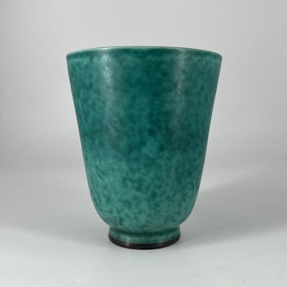 Gustavsberg “Argenta” vase (model 9780) – Wilhelm Kåge – Swedish Grace / Art Déco – Ceramic, Silver (photo 4 of 10)