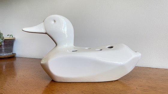 Image 1 of Keramische Bloemenprikker Eend Vaas 80s