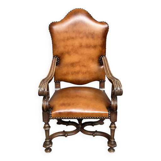 Antique Renaissance armchair – fauteuils, Leather
