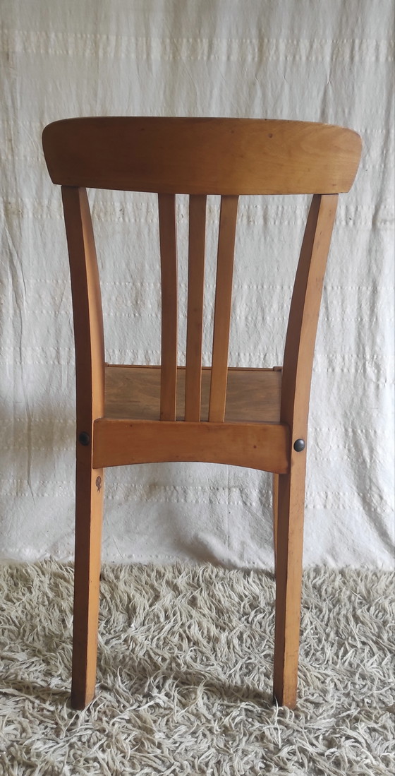 Image 1 of Chaise en bois massif par Stella - années 50/60