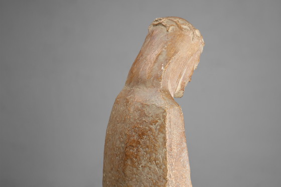 Image 1 of Religieus standbeeld Jezus Christus in Art Deco Stijl door Belgische kunstenaar André Teackens