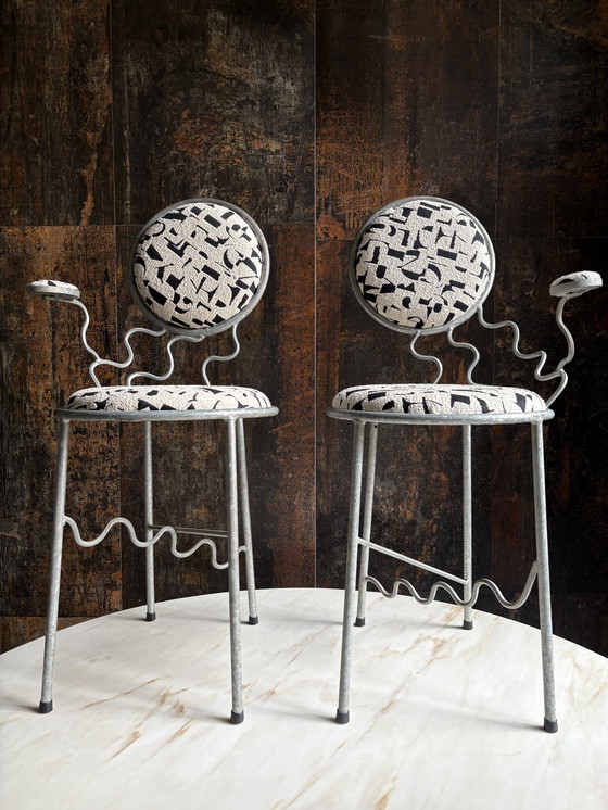 Image 1 of Set (4) sedie da pranzo stile Memphis