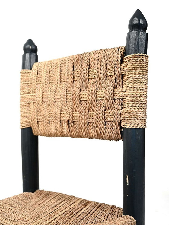 Image 1 of Ensemble de cinq chaises marocaines en bois bleu