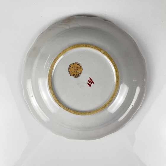 Image 1 of Set di 2 piatti in ceramica dipinti a mano con motivi floreali