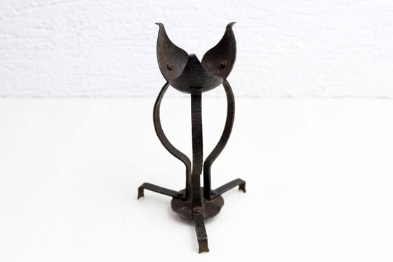 Image 1 of IJzeren kandelaar in natuurlijke stijl uit de jaren 1950