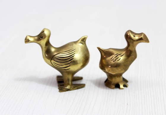 Image 1 of Pair of Brass Dodos 1970