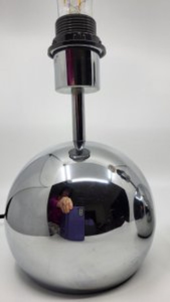 Image 1 of Eye Ball Lampen aus Chrom Frankreich Space Age 1960 Set von 2