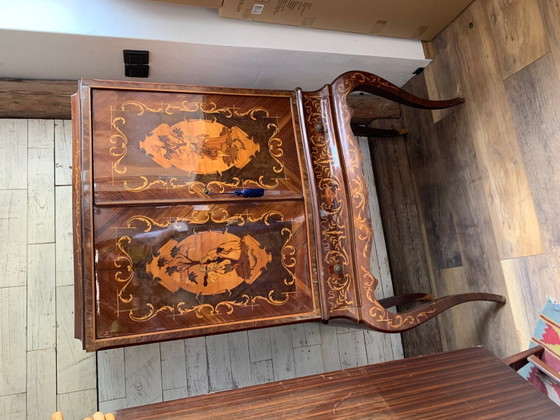 Vintage Italian Inlaid Burr Cocktail Cabinet, 1950s, Liquor cabinets, Italian Design (photo 3 of 12)