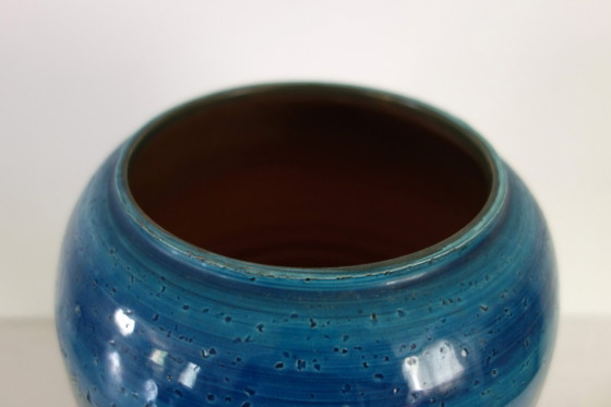 Image 1 of Large covered ceramic vase in the Bitossi style, Italy, 1970s