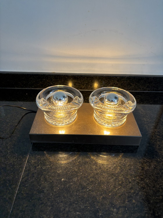 Applique Vintage Cosack Leuchten Donut Design Space Age – Glass, Metal (photo 7 of 10)
