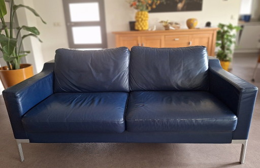 Rolf Benz Deux places – 2 zitsbanken, Leather, Metal