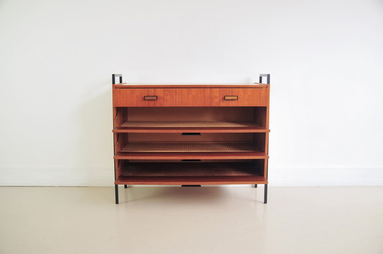 Image 1 of vintage 1950s shoe cabinet