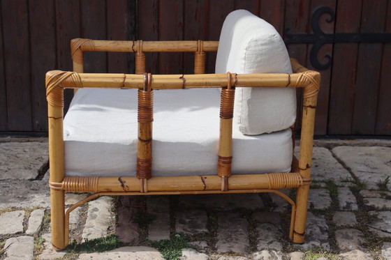 Image 1 of Poltrona in rattan di Dal Vera, Italia 1970