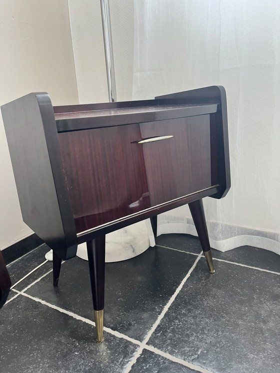 2 tables de chevet de style Mid-Century – Tables de nuit, Metal, Wood (photo 4 of 11)