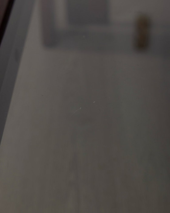 Image 1 of VINTAGE 1970s RECTANGULAR WOOD AND GLASS TABLE DESIGNED BY AFRA AND TOBIA SCARPA