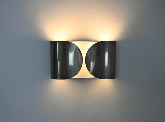 Image 1 of Chrome Foglio wall lamp by Tobia & Afra Scarpa for Flos, 1960s