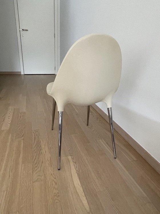 Image 1 of Set of 6 iconic Cassina Caprice 245 leather dining chairs by Philippe Starck