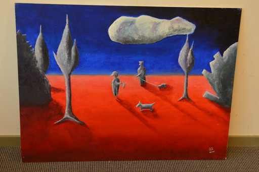 Oil painting by Joop Serno ( signed ) Feb. 2003