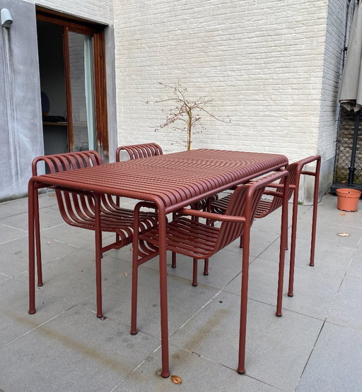 Hay Palissade Table - 4 Dining Armchairs - 2 Hay chair cushions