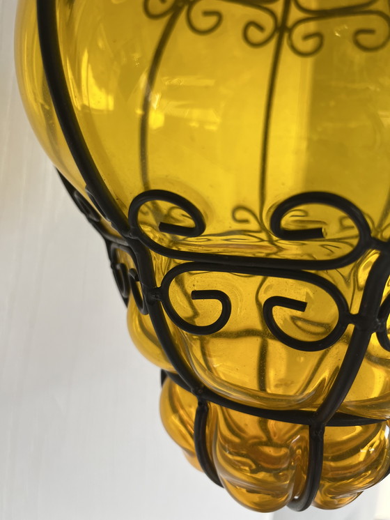 Image 1 of Venezianische Glaslampe in Bernstein