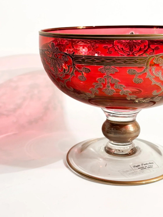 Coupe centrale en verre soufflé ornée de dorures, par Bigibi Productions, XXe siècle – Objets déco, Crystal (photo 9 of 10)