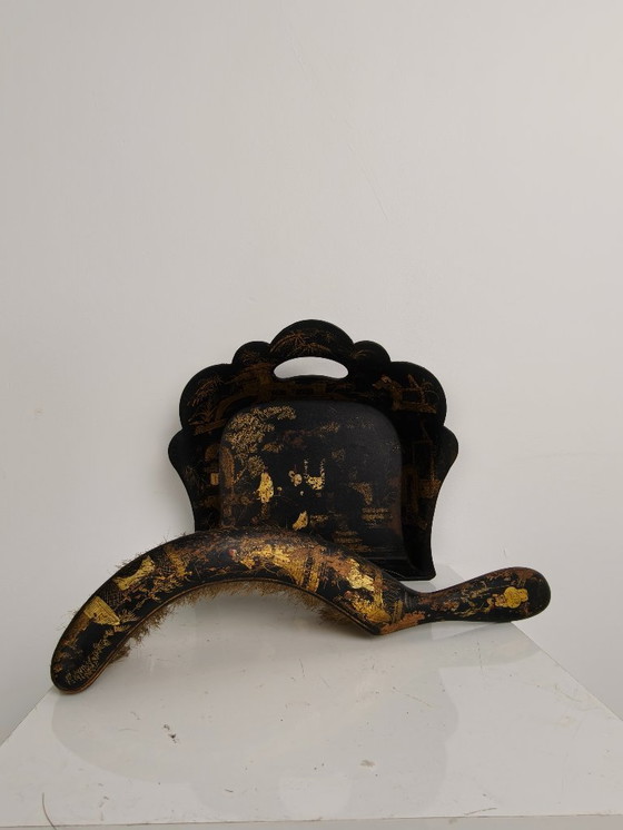 Image 1 of 19th century French Chinoiserie papier-mâché silent butler