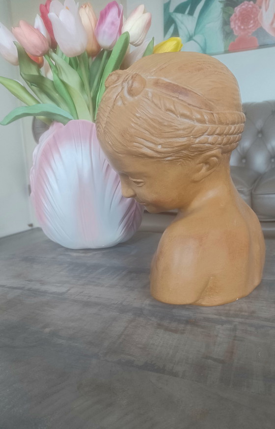 Image 1 of Estatua de yeso La Rieuse a la Jean Baptiste Galle color terracota