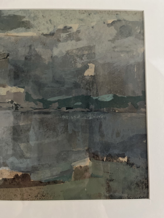 Jan Miechiels gouache Rivier – Arte, Vetro, Carta (photo 4 of 6)