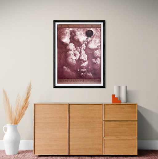 🎭 Don Juan – Original Polish Theater Poster by Franciszek Starowieyski | 1983 | Teatr Nowy Warsaw | 68 × 96 cm | Poland