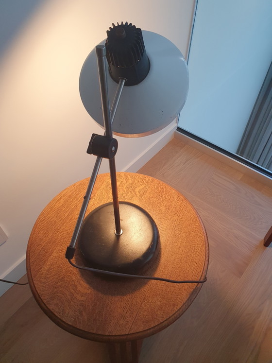 Lampada da scrivania industriale vintage POLAM Typ 1115, design dalla Polonia, anni '70/'80. (photo 3 of 8)