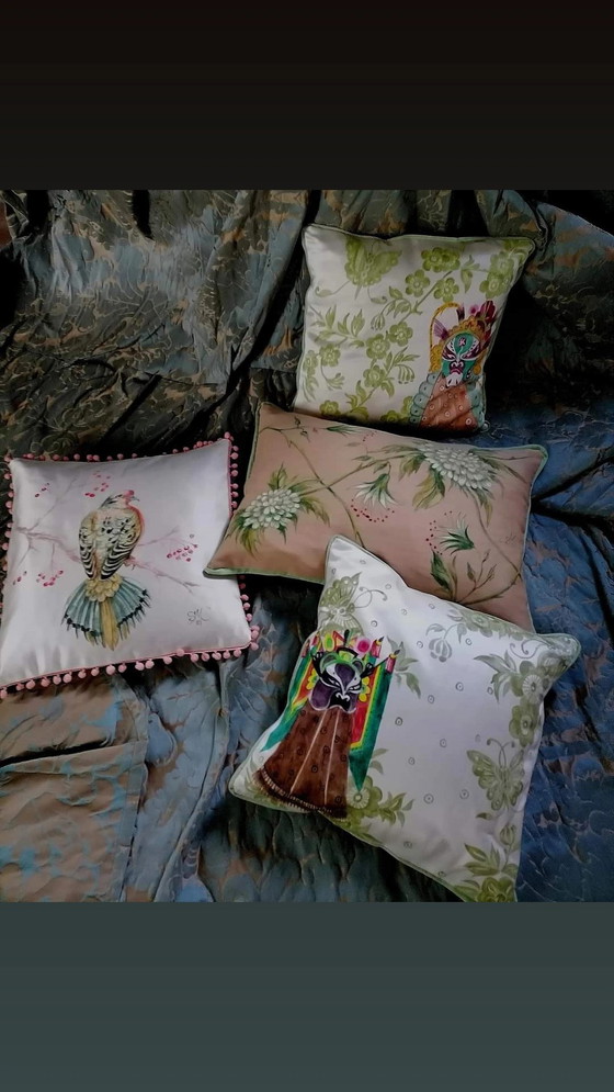 Image 1 of Taies d'oreiller Birds.faites à la main